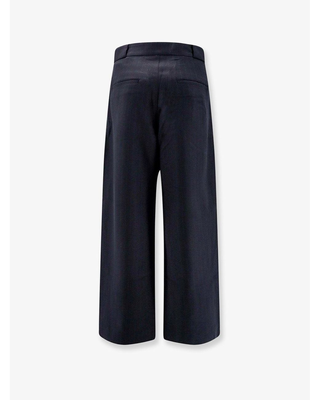 TONYWACK Blue Loose Fit Cotton Trousers for men