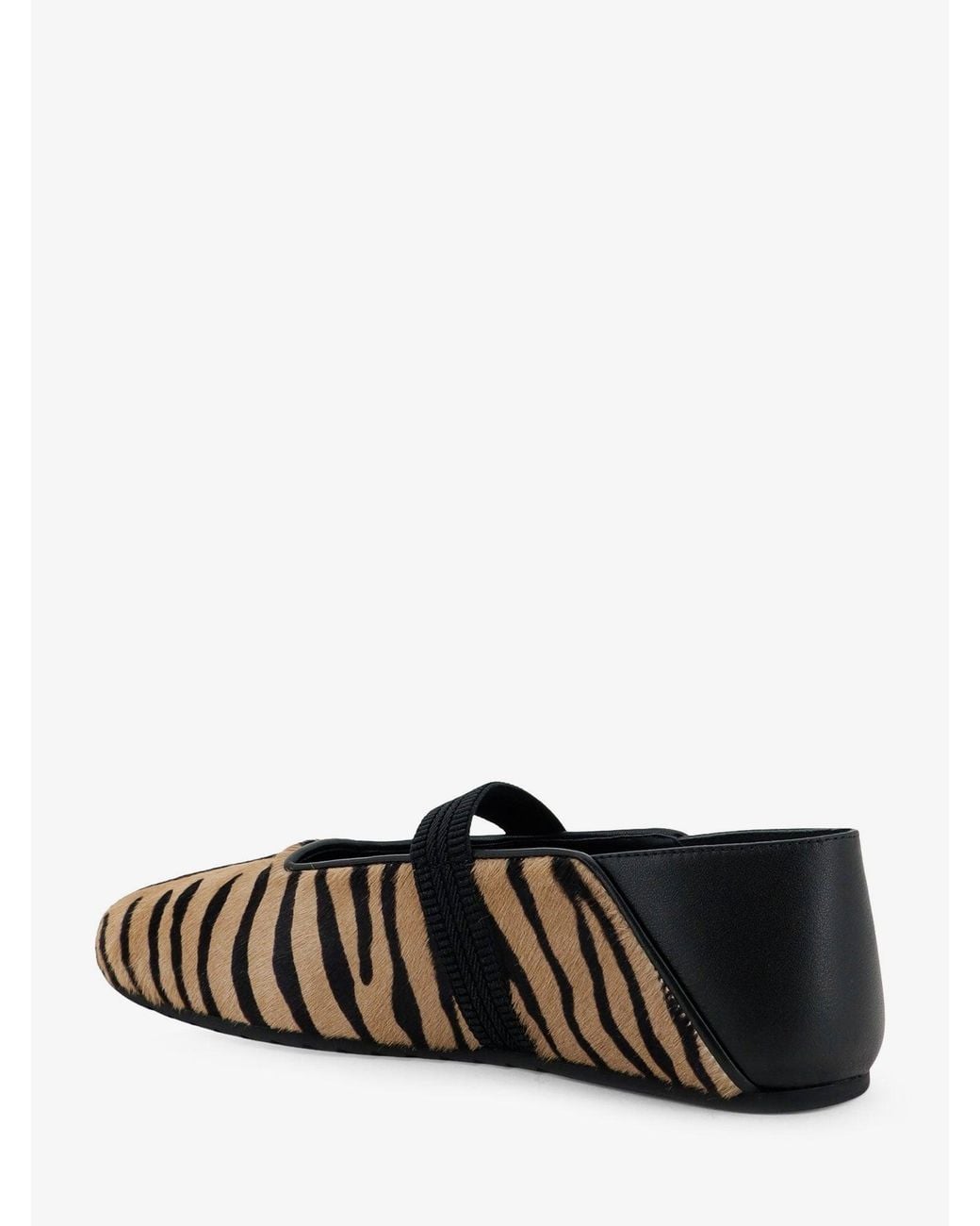 Fendi White Pony Hair Ballet Flats