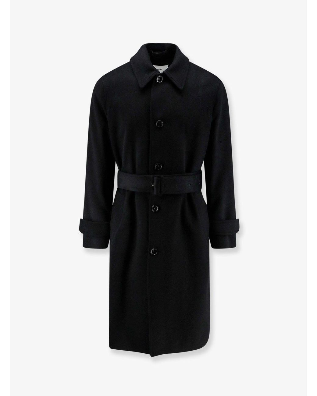 Lardini Black Cashmere Coat for men
