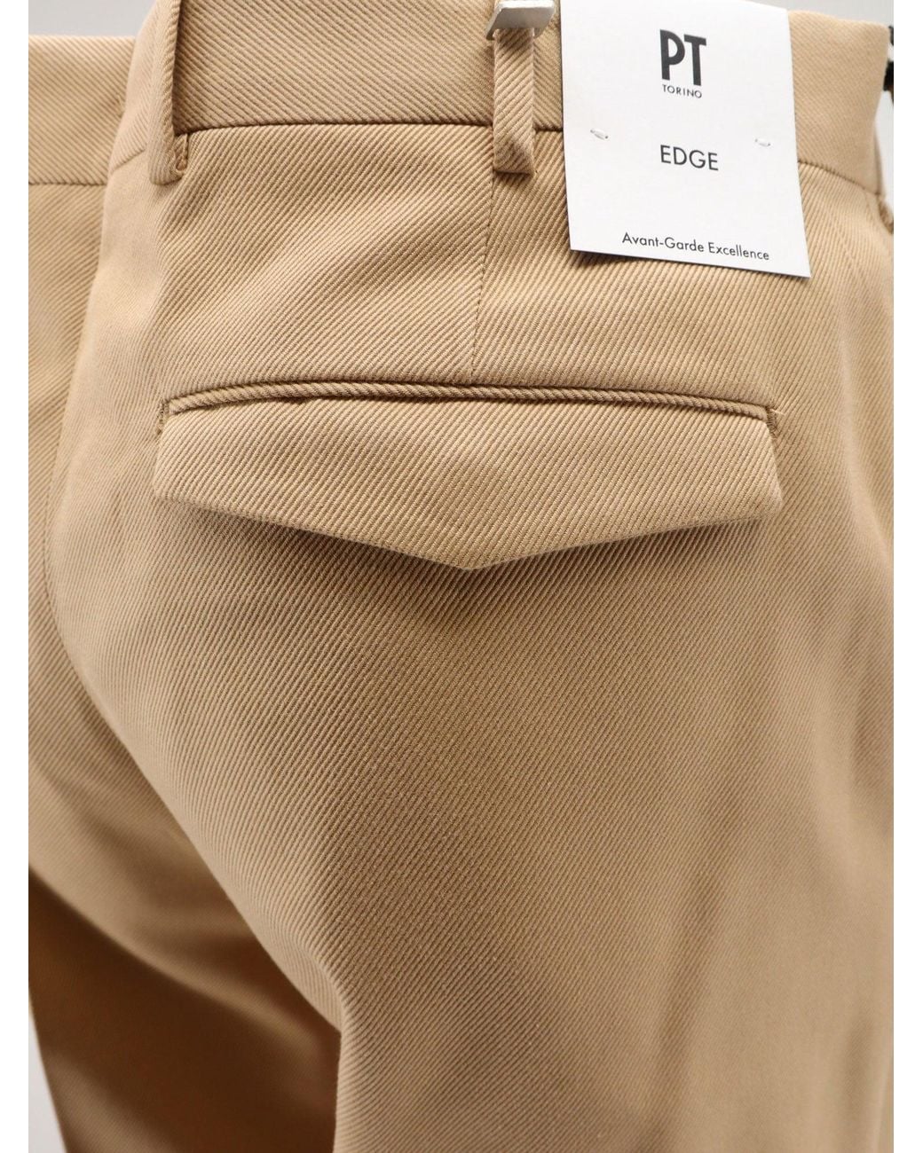 PT Torino Natural Michael Wool And Cotton Blend Trousers for men