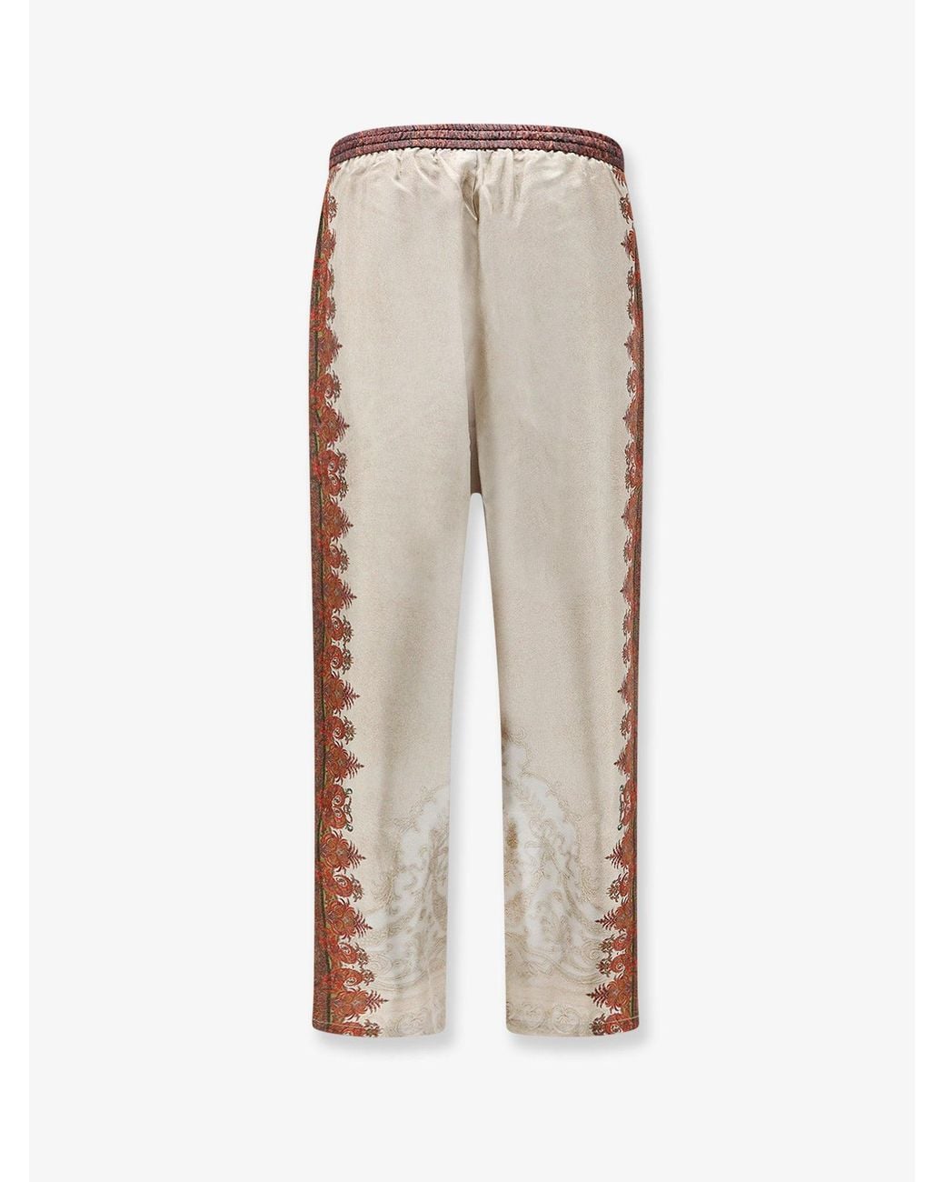 Pierre Louis Mascia Natural Aloe Silk Trousers