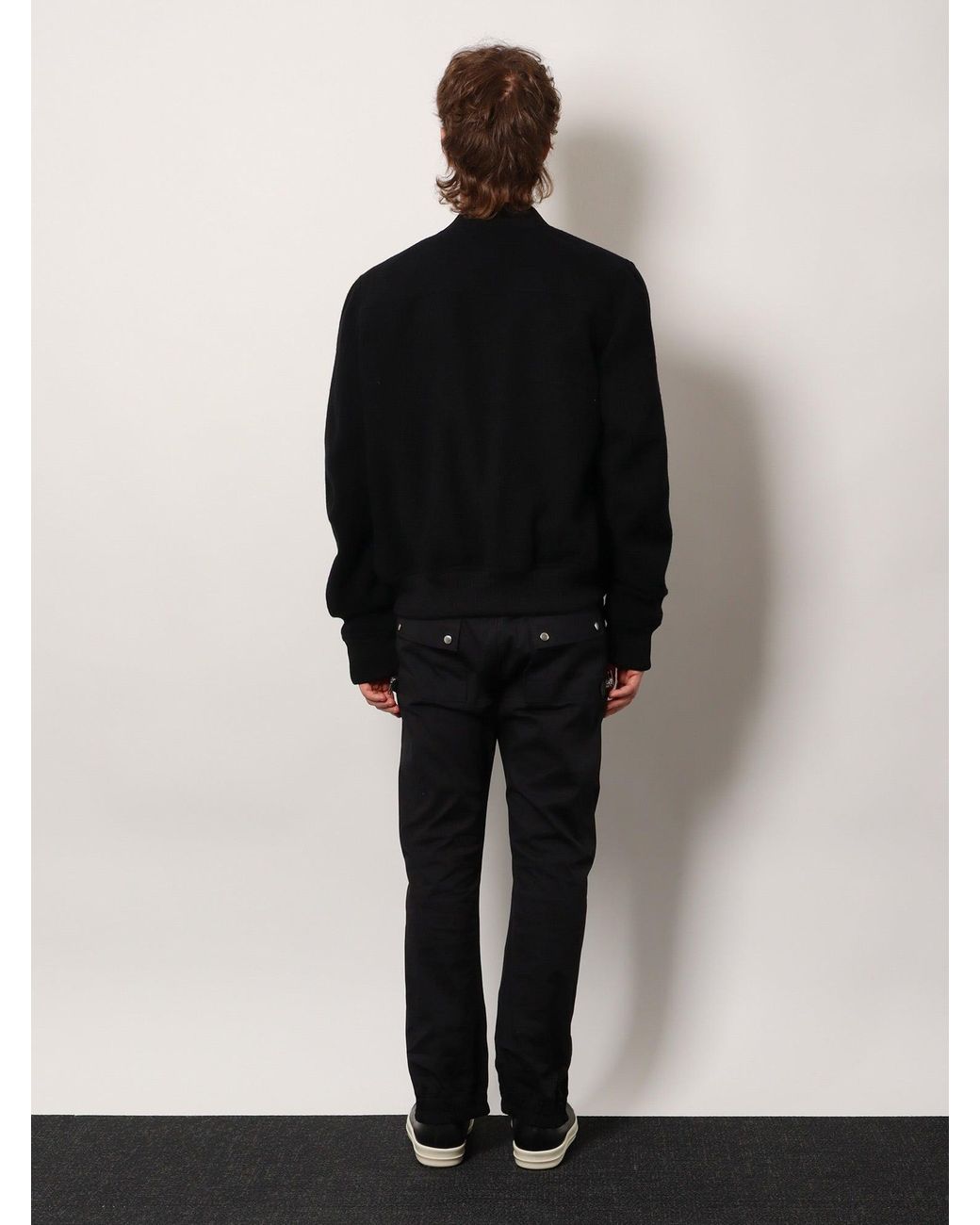 Rick Owens Blue Bauhaus Flight Virgin Wool Bomber for men