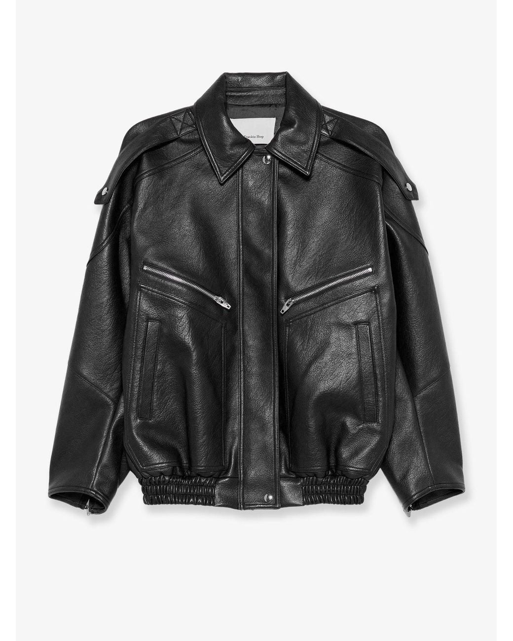 Frankie Shop Black Hudson Faux Leather Jacket
