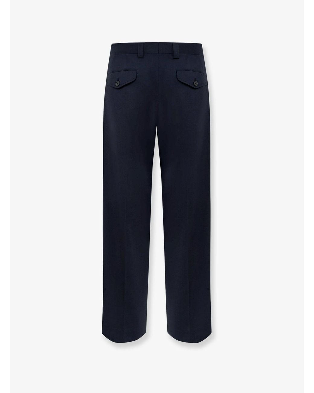 Laneus Blue Virgin Wool Blend Trousers for men