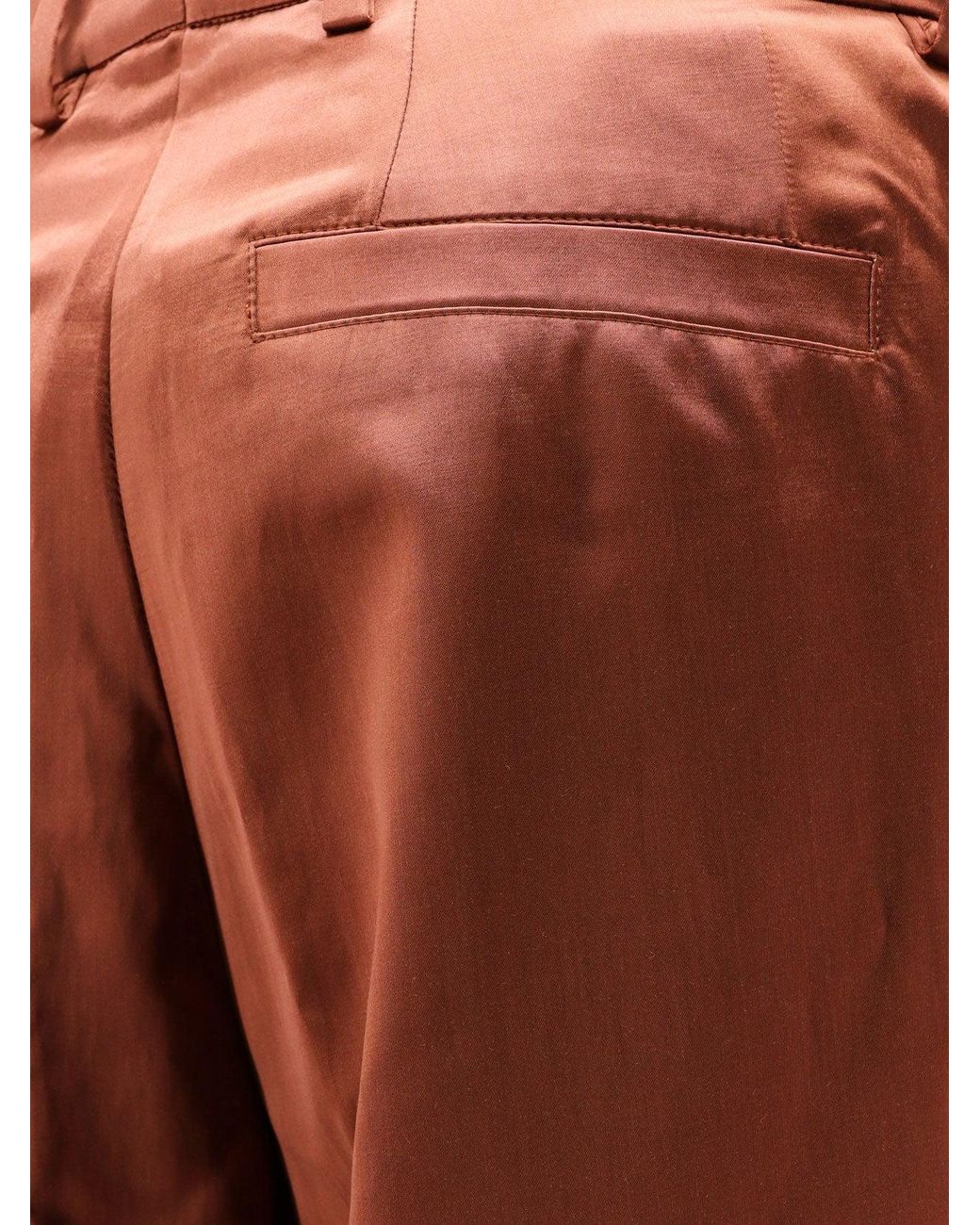 Dries Van Noten Brown Viscose Blend Trousers