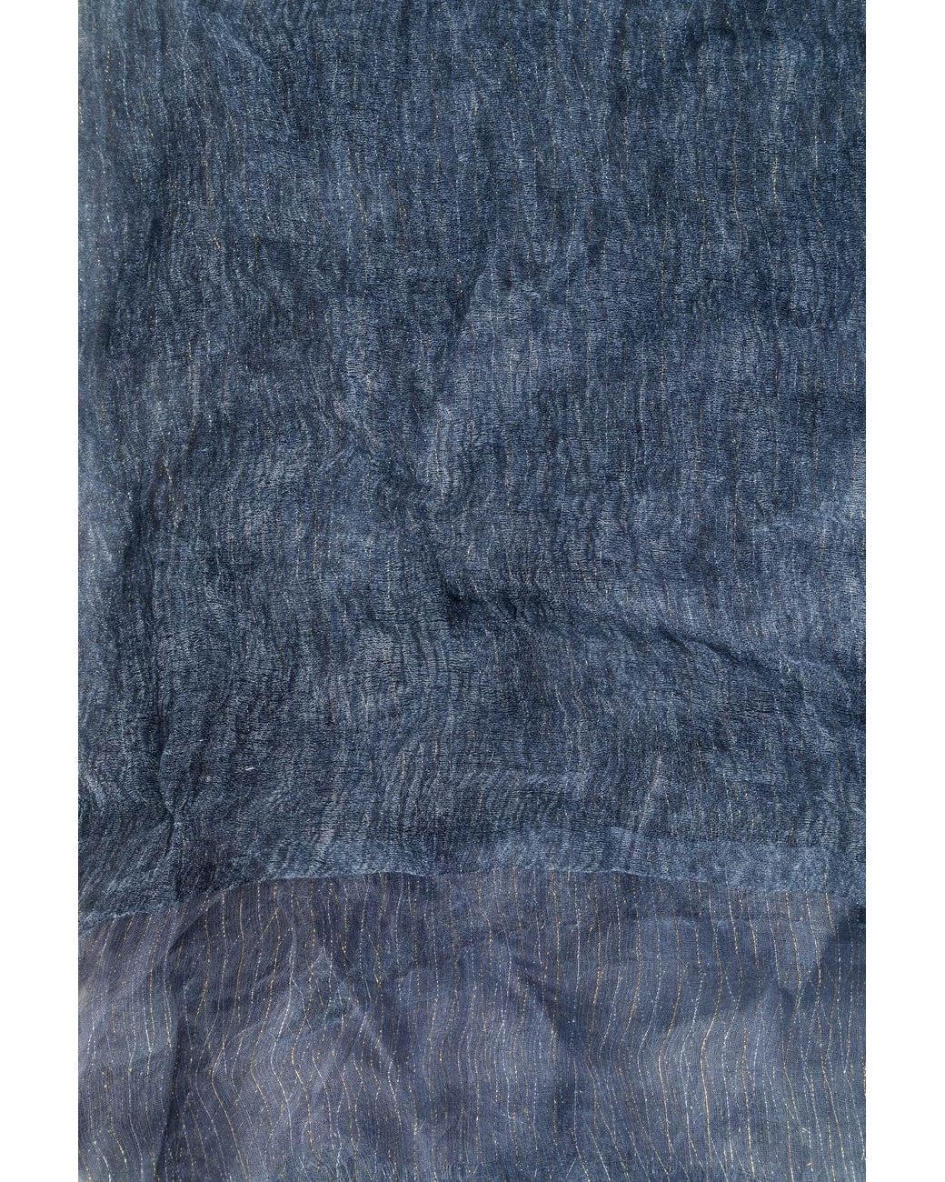 Sciarpa Misto Seta A Fili Lurex Taglia di NUNA LIE in Blue