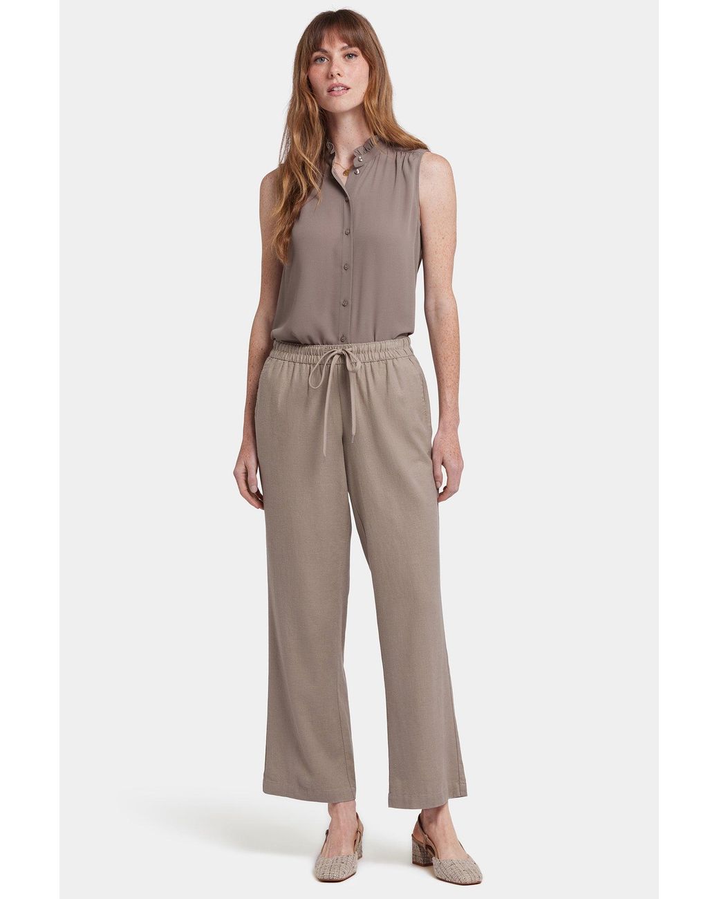 NYDJ Natural Relaxed Drawstring Pull-on Pants