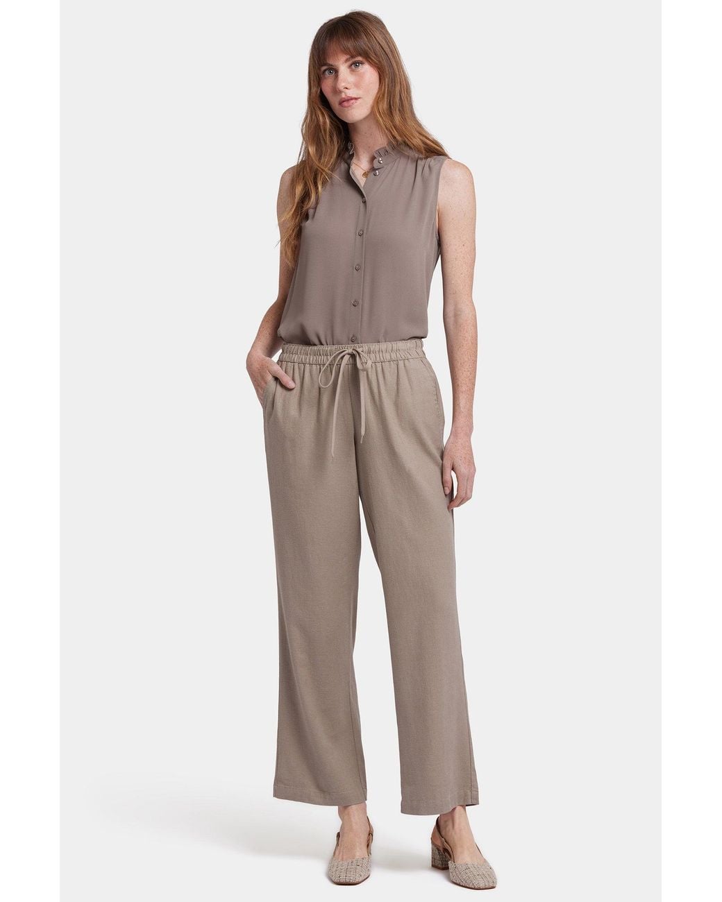 NYDJ Natural Relaxed Drawstring Pull-on Pants