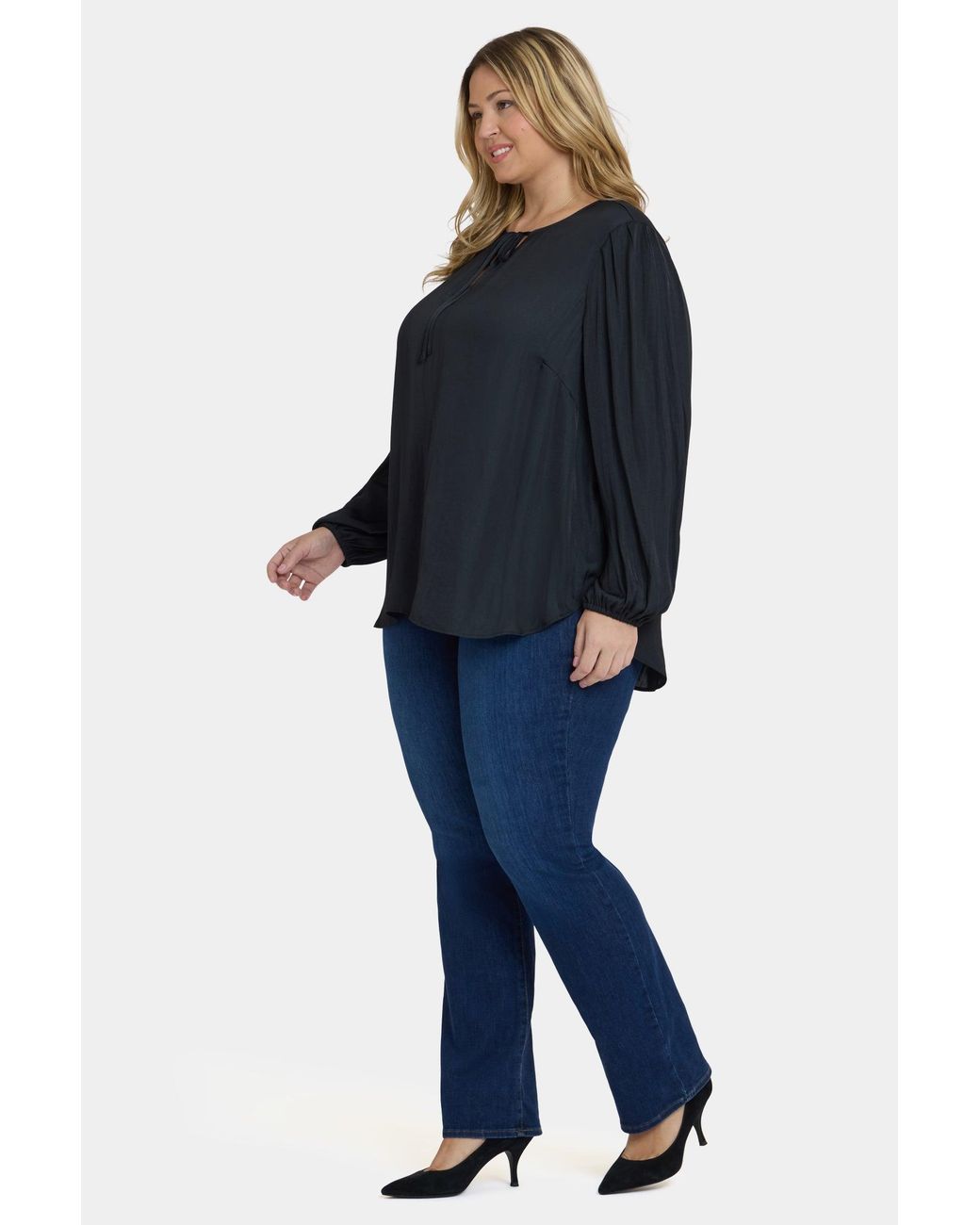 NYDJ Blue Elsie Blouse