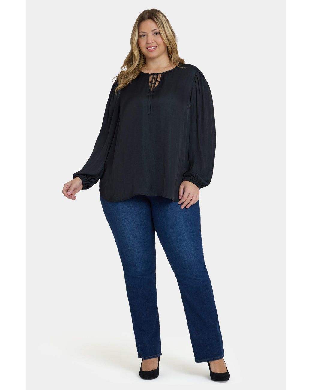 NYDJ Blue Elsie Blouse