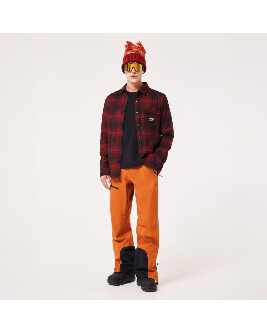 Oakley Red Butter Flannel Shirt - Color: Black for men