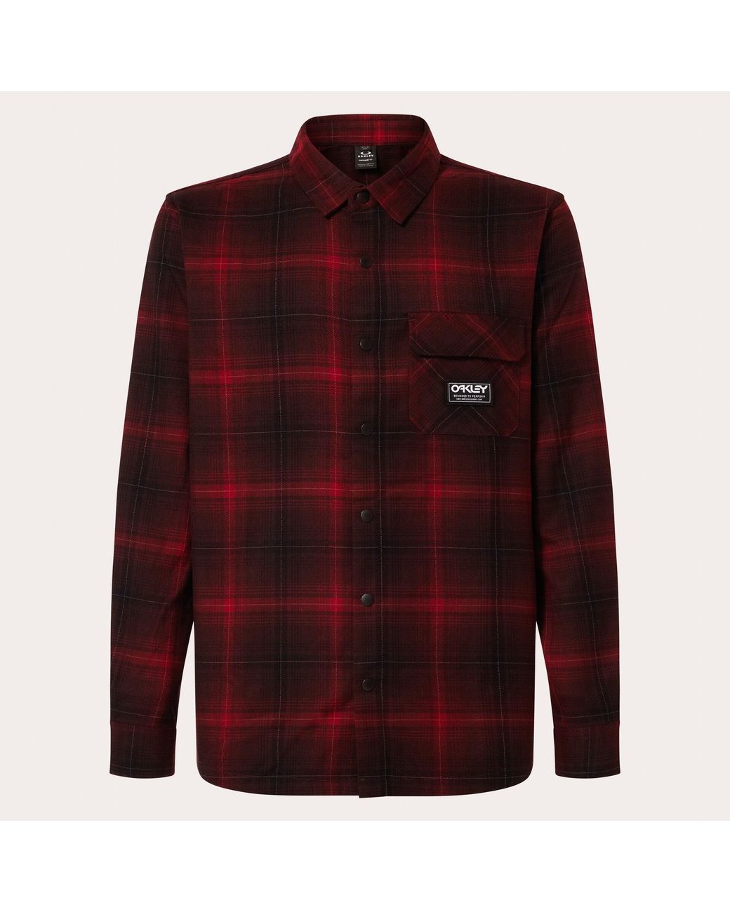 Oakley Red Butter Flannel Shirt - Color: Black for men