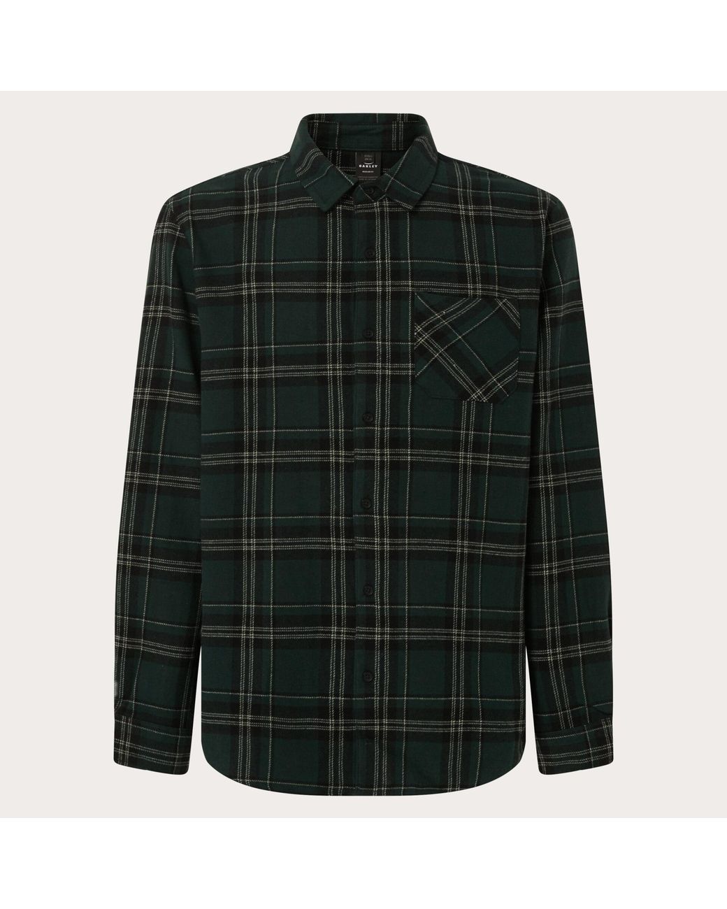 Oakley Podium Plaid Ls Flannel - Color: Black/green for men