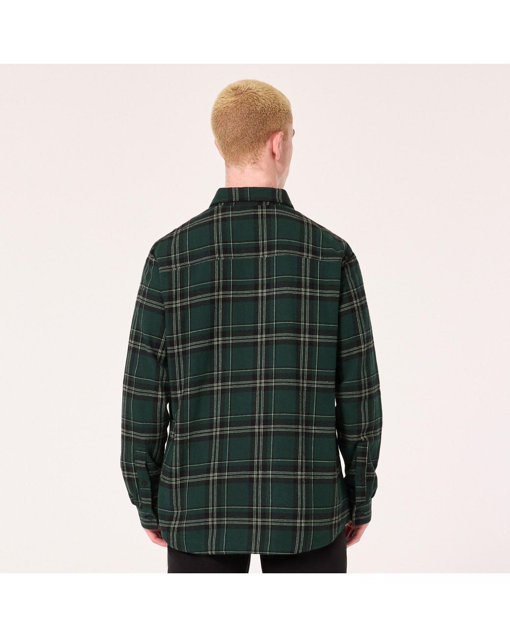 Oakley Podium Plaid Ls Flannel - Color: Black/green for men