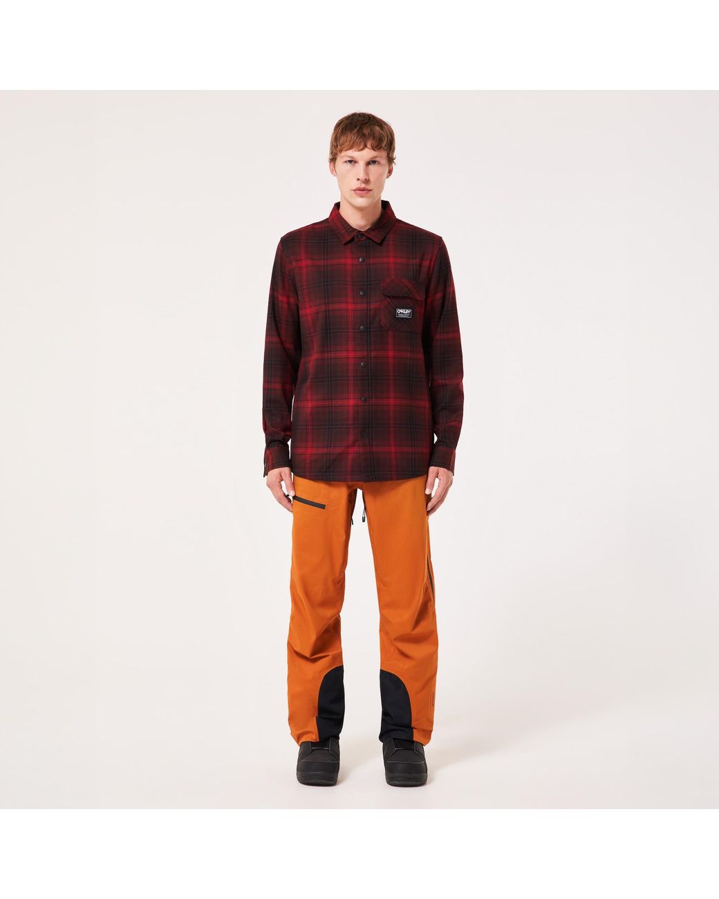 Oakley Red Butter Flannel Shirt - Color: Black for men