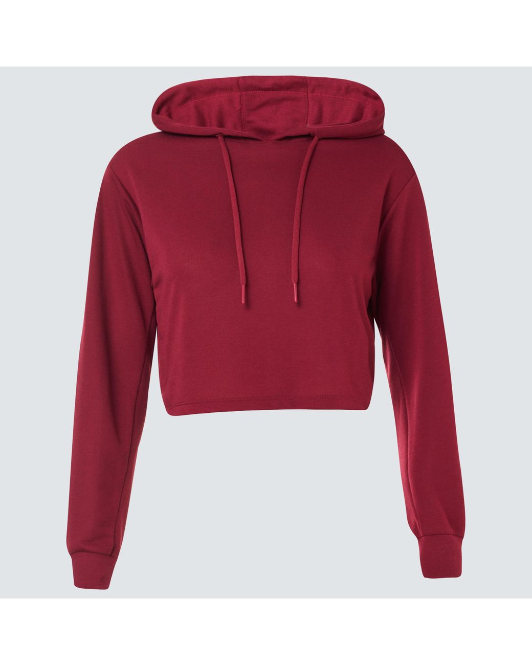 maroon crop hoodie