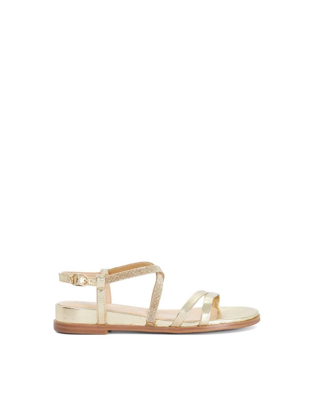 Dune Multicolor Wide Fit 'Lexia' Leather Sandals