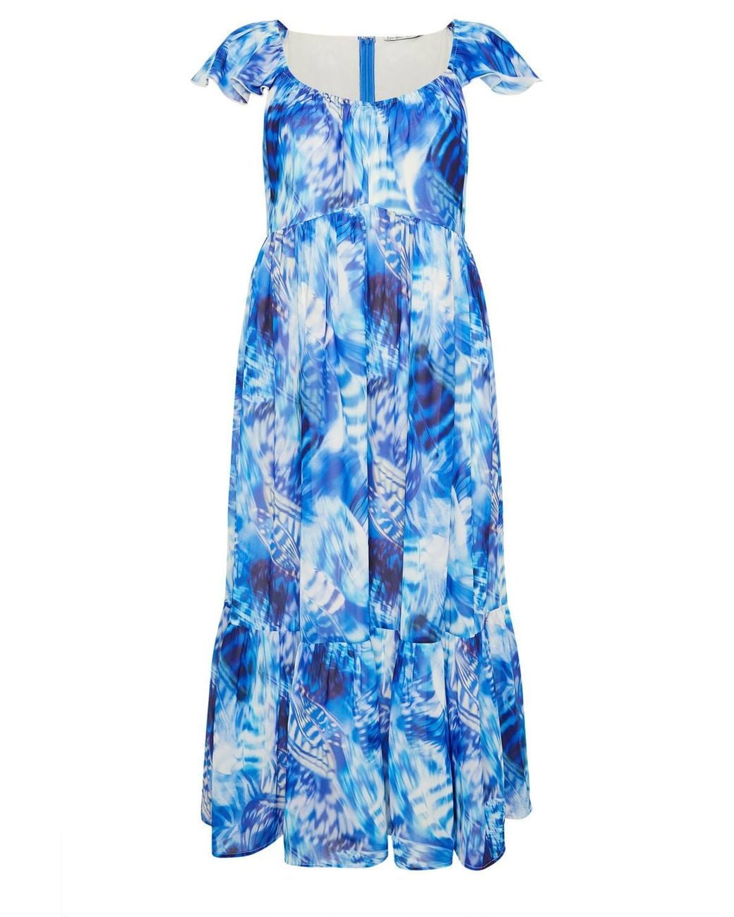 Yours Blue Abstract Maxi Dress