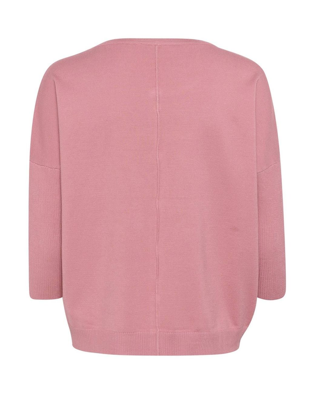 Saint Tropez Pink Mila Round Neck 3/4 Sleeve Cardigan