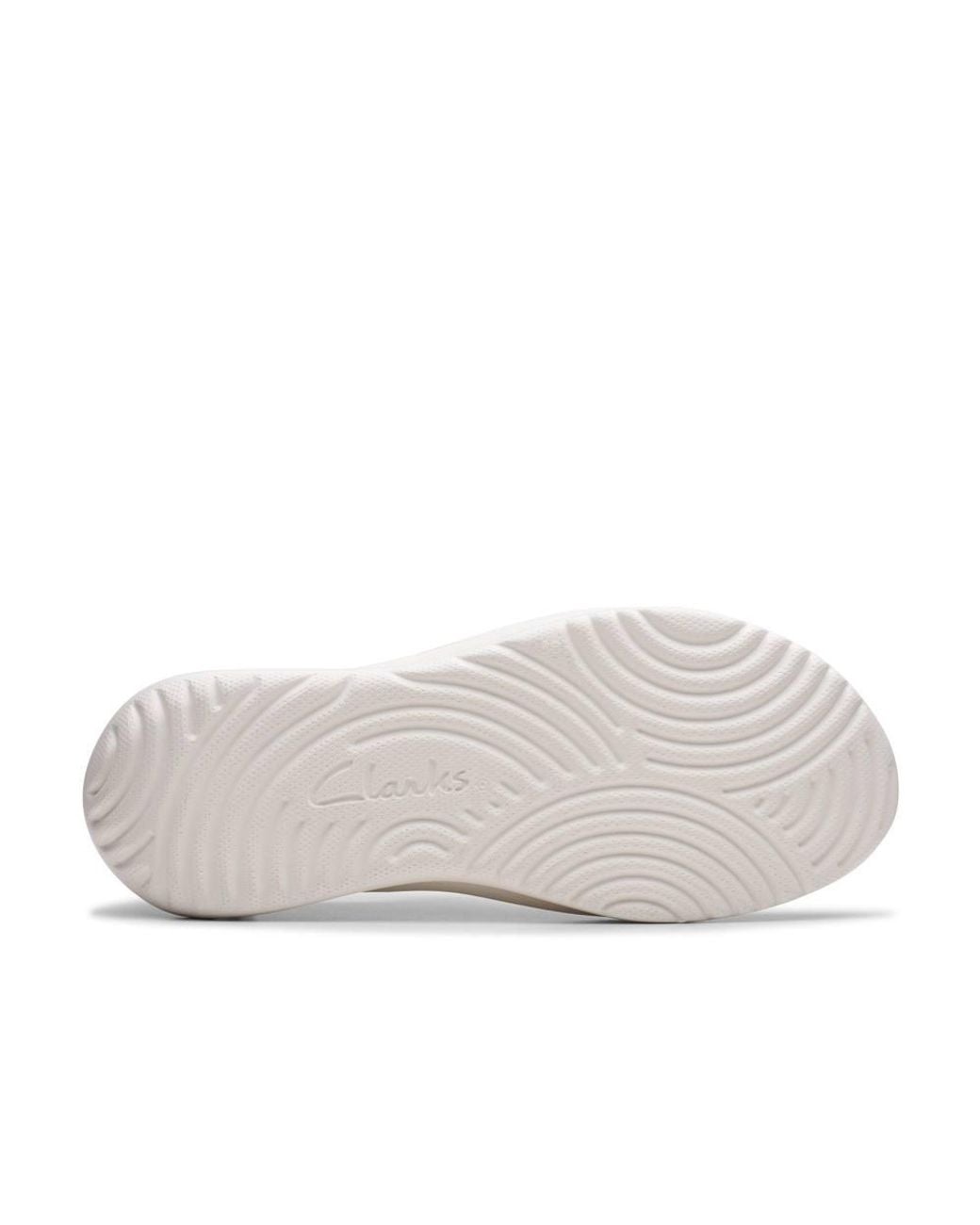 Clarks White Solevana Lace Trainers
