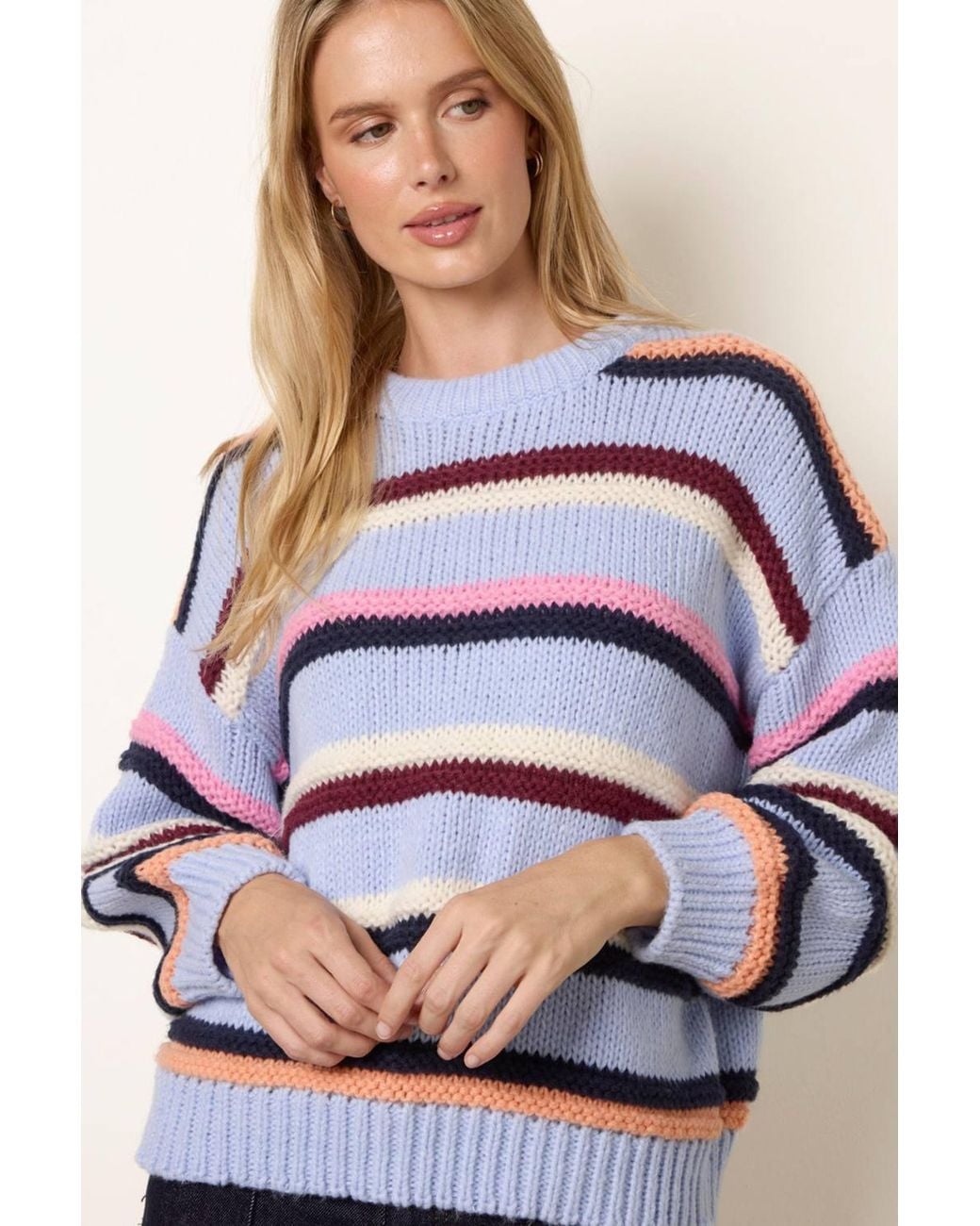 Blue Vanilla Blue Long Sleeve Round Neck Jumper