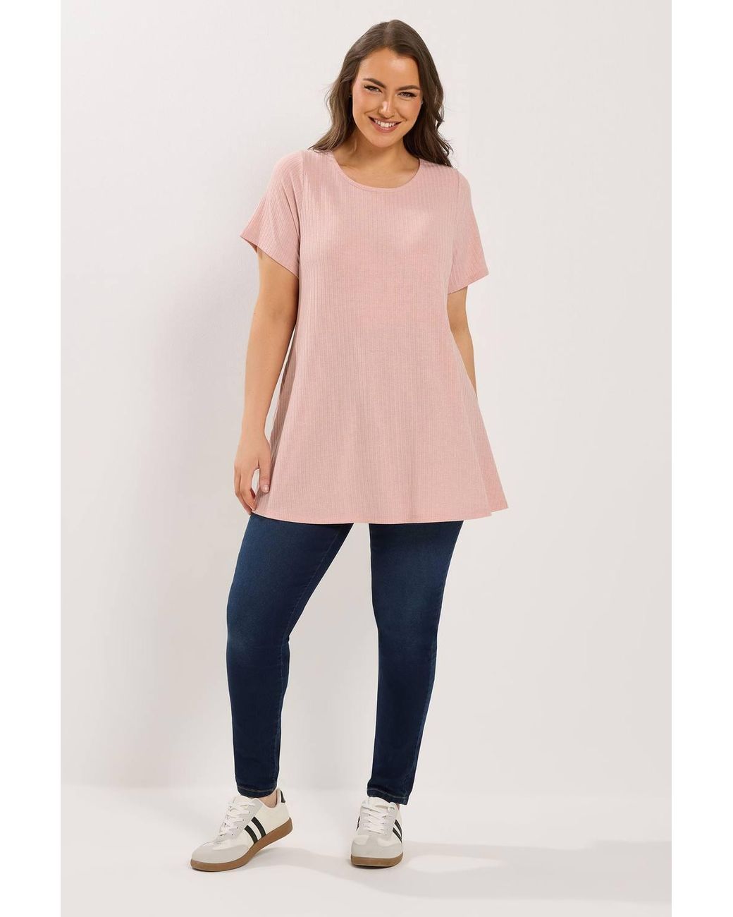Yours Pink Shimmer Swing T-Shirt