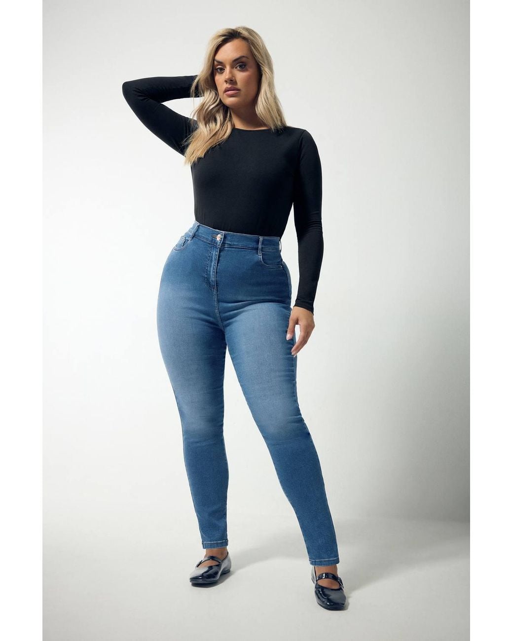 Yours Blue Skinny Ava Jeans