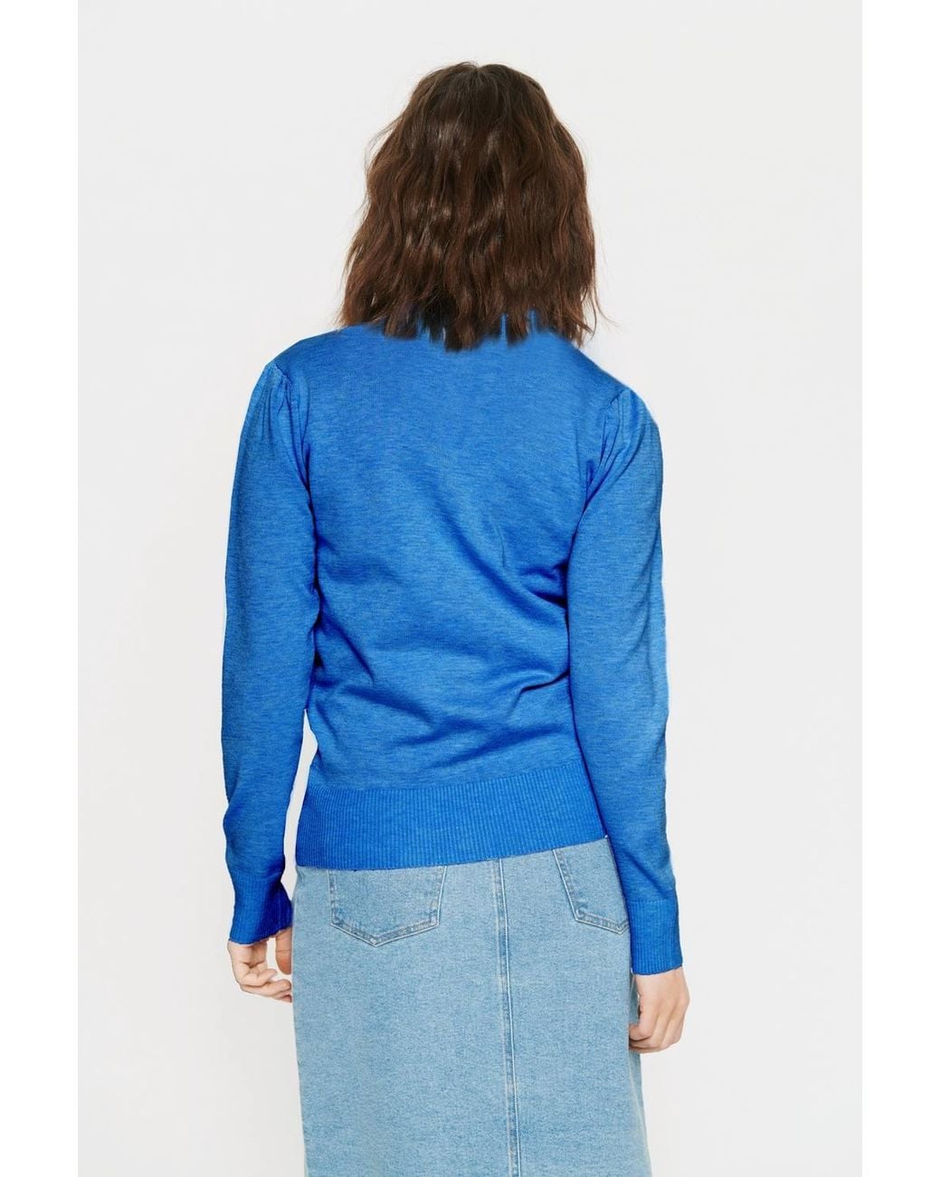 Saint Tropez Blue Milasz Crew Neck Jumper