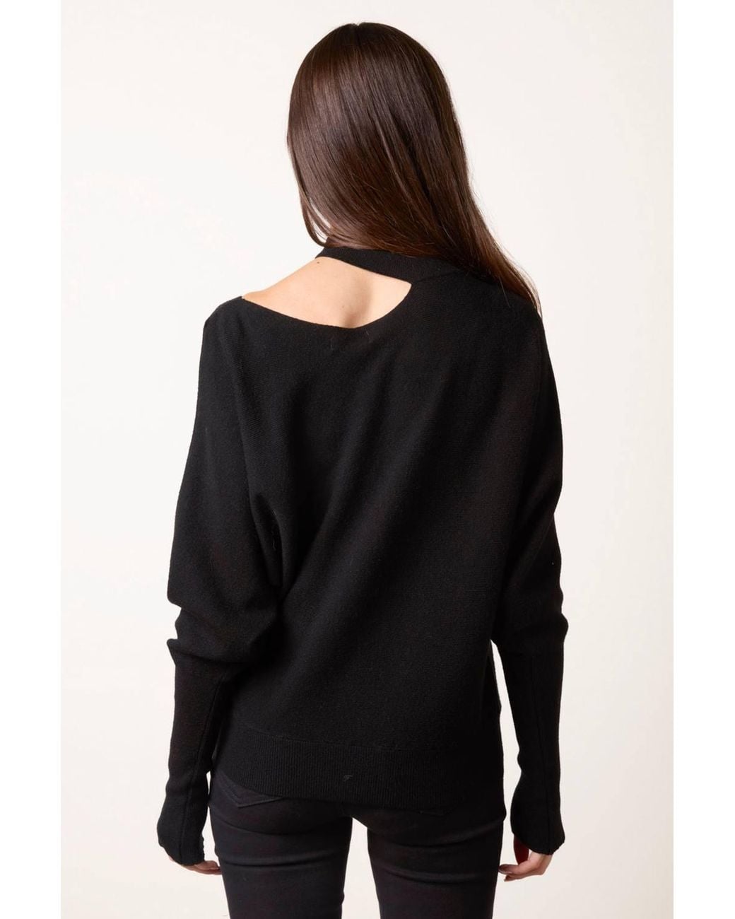 Blue Vanilla Black Long Sleeve Round Neck Jumper