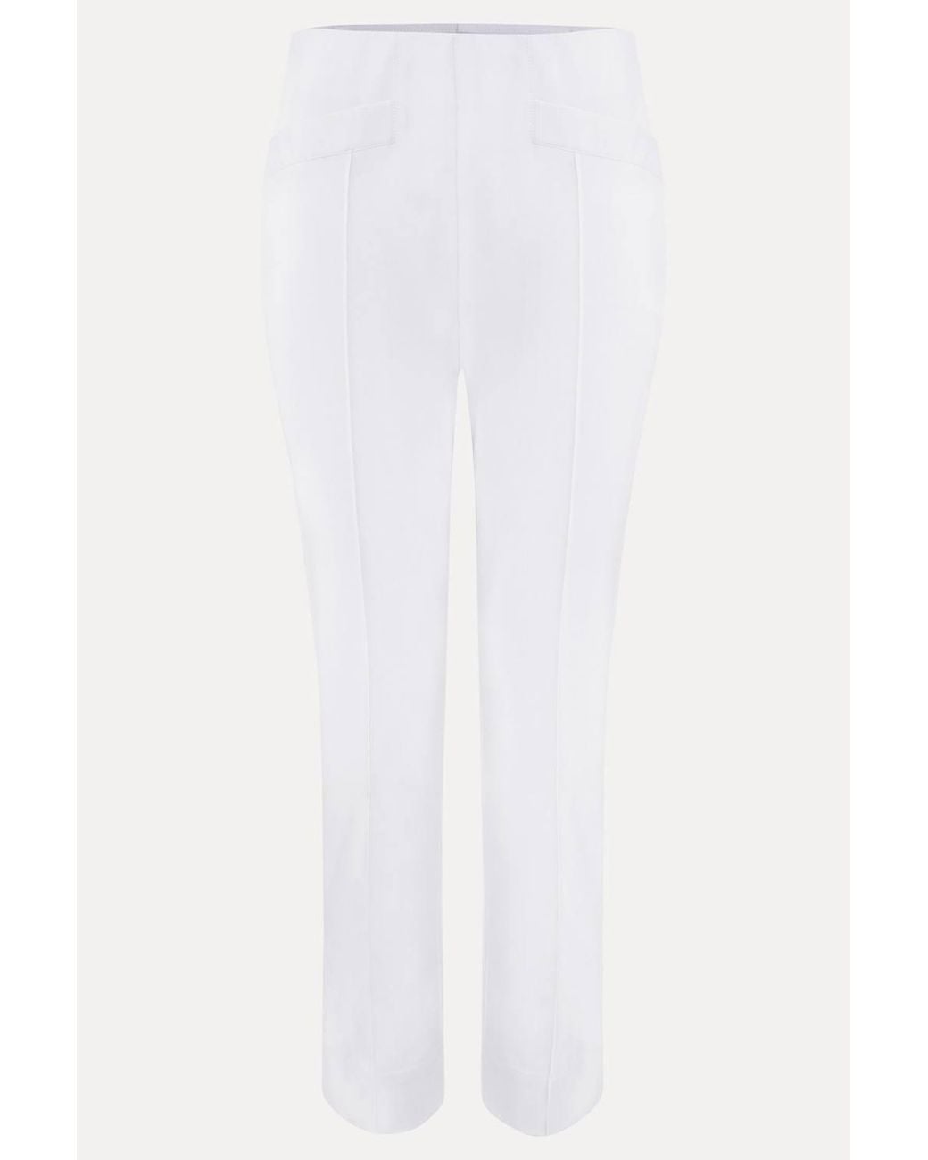 Phase Eight White Miah Cropped Stretch Slim Trouser