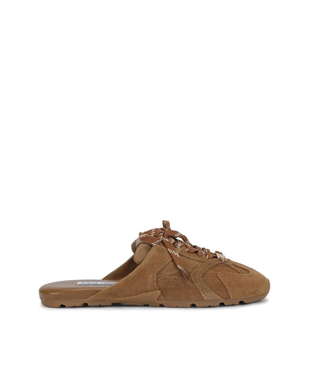 Steve Madden Brown 'Aziel Mule Camel' Suede Flats