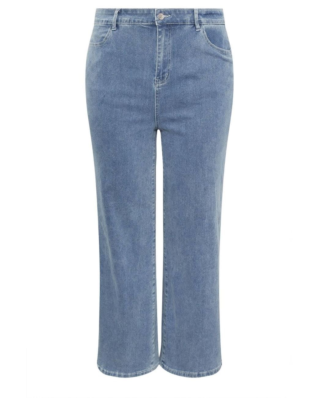 Yours White '86' Wide Leg Jeans