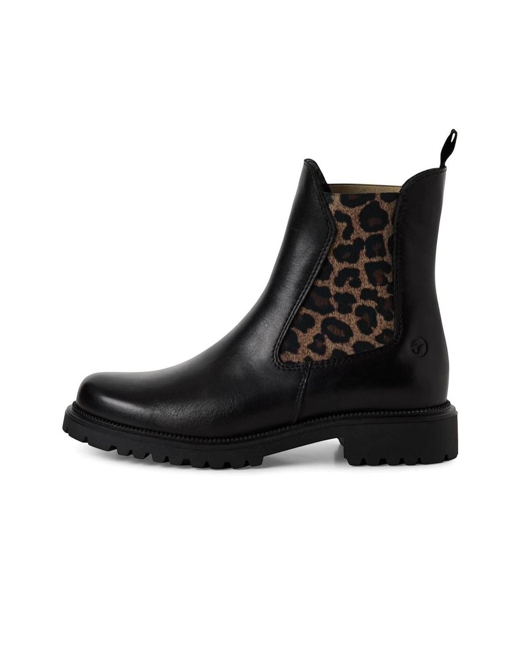 Infinity Leather Black Tamaris Leather Classic High Chelsea Ankle Boots