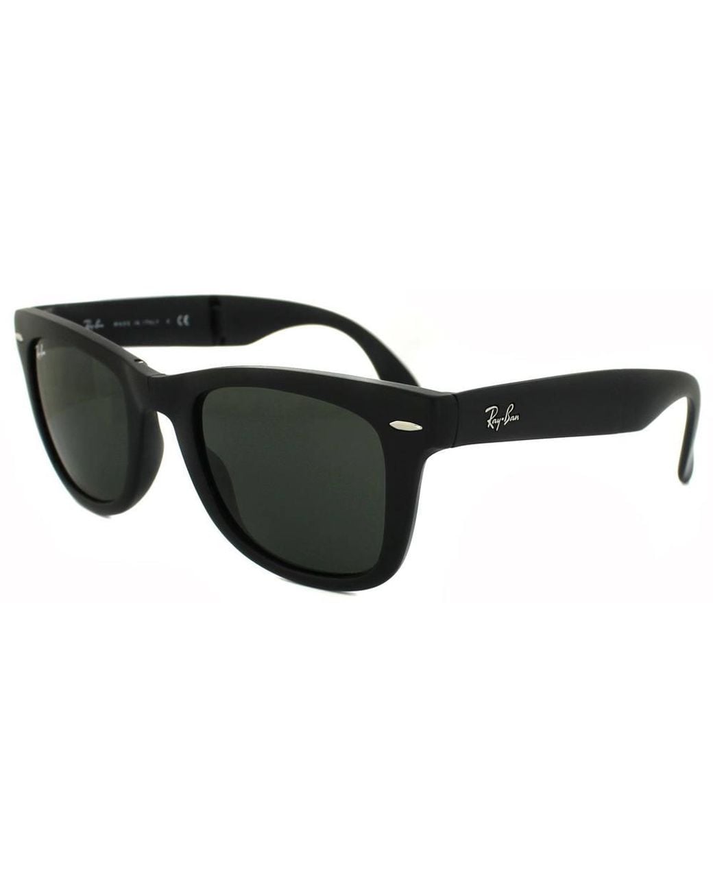 Ray-Ban Black Rectangle Matt Folding Wayfarer 4105 Sunglasses