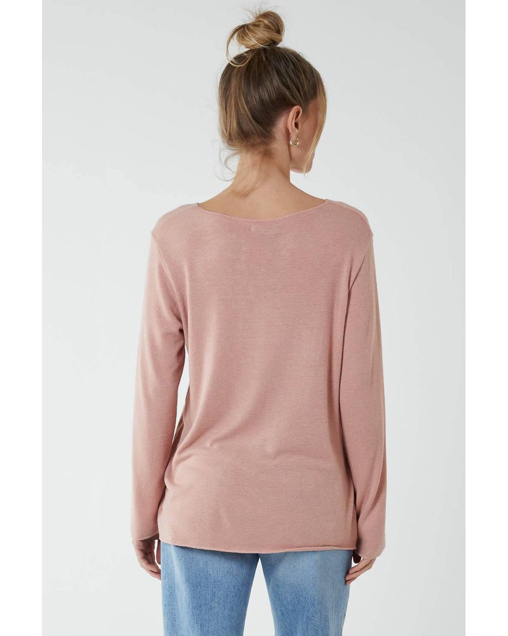 Blue Vanilla Blue Basic Soft V Neck Jumper