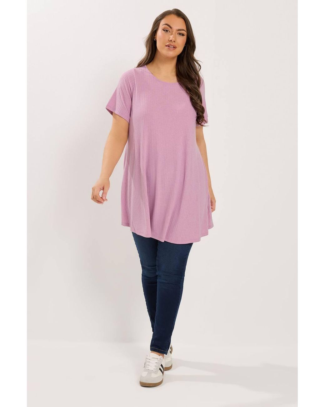 Yours Pink Shimmer Swing T-Shirt