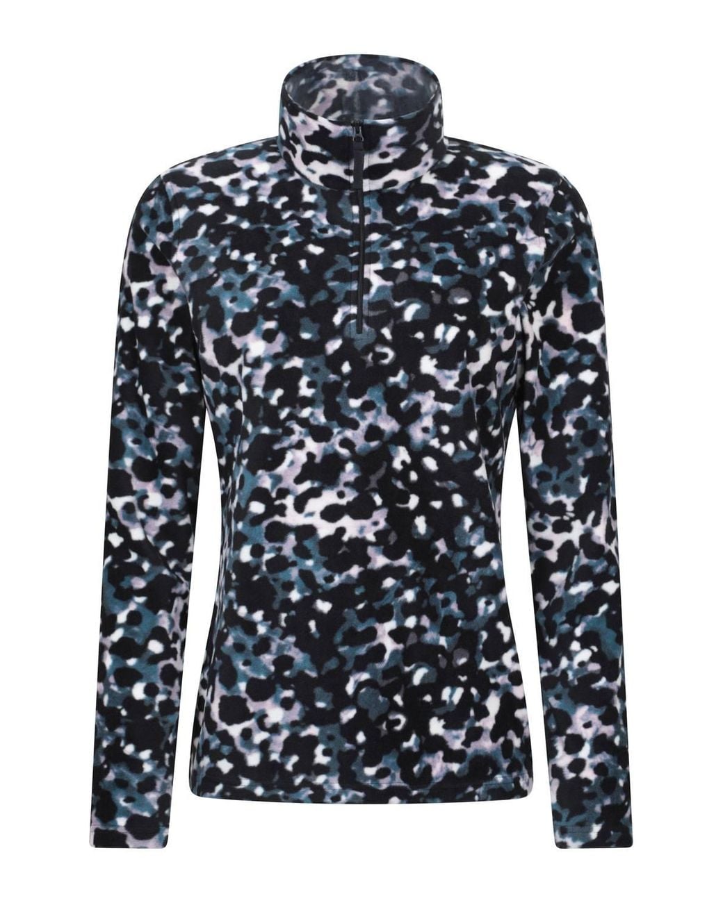 Mountain Warehouse Purple 'Camber' Half Zip Striped Outdoors Everyday Fleece Top