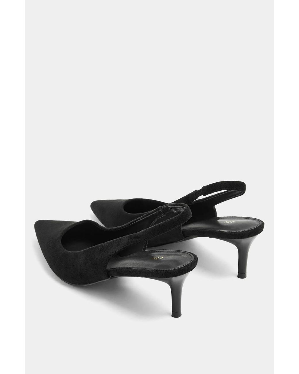 Long Tall Sally Blue Slingback Kitten Heel