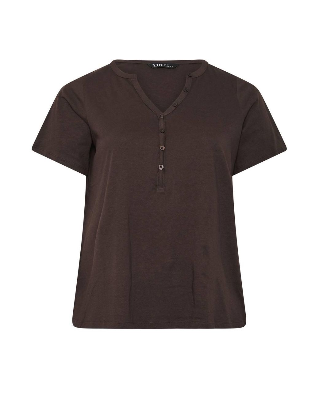 Yours Black Henley T-Shirt