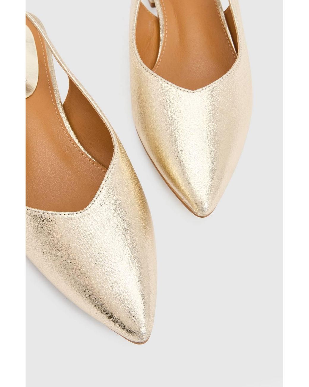 Wallis Blue Isla Faux Leather Slingback Pointed Flats