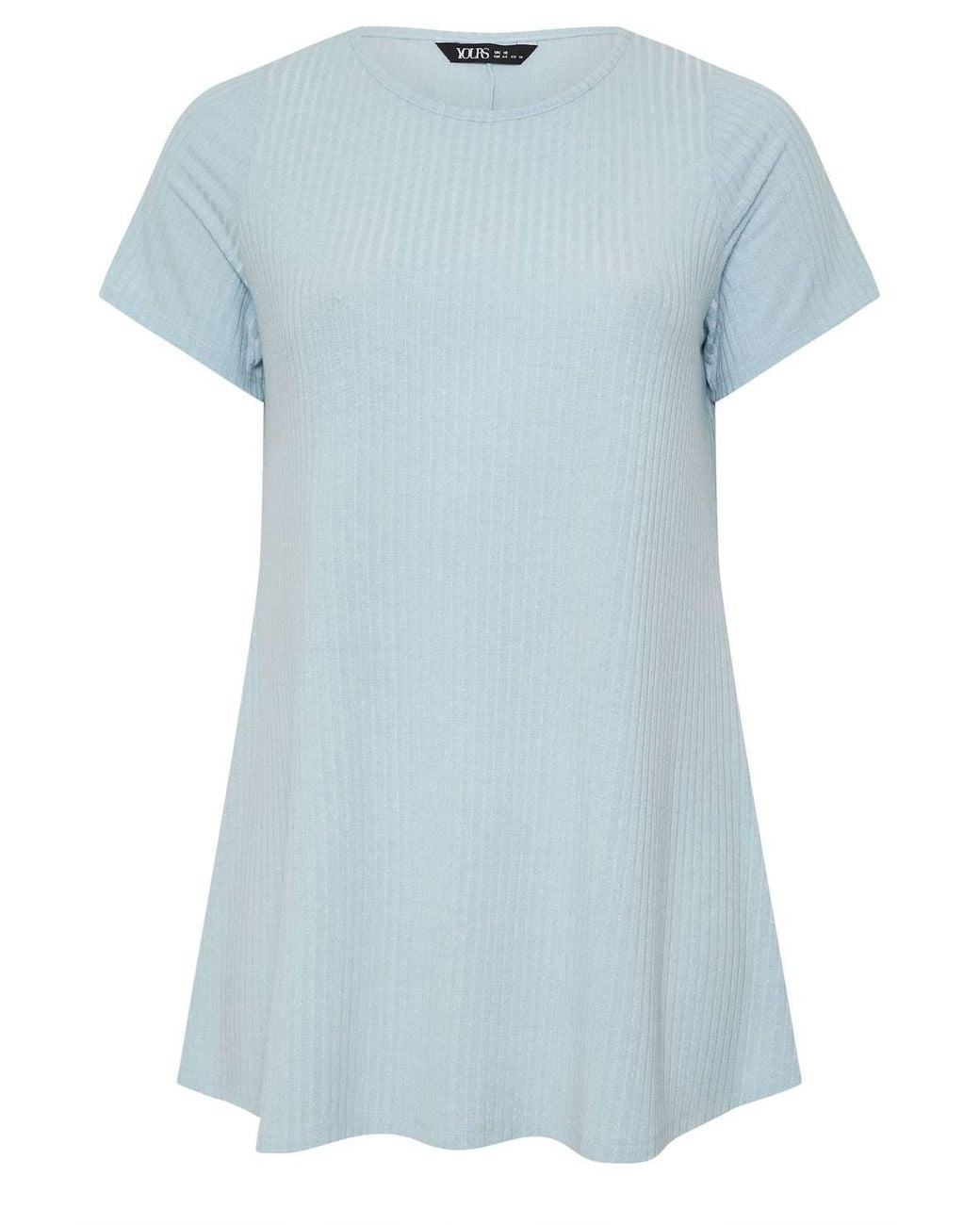 Yours Blue Shimmer Swing T-Shirt