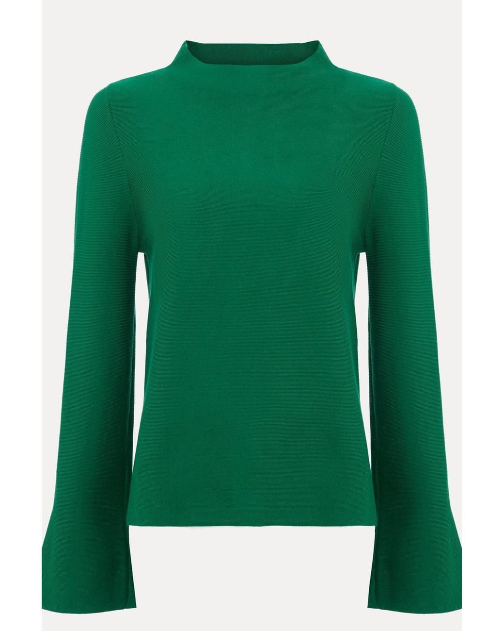 Phase Eight Green Julia Peplum Compact Knit