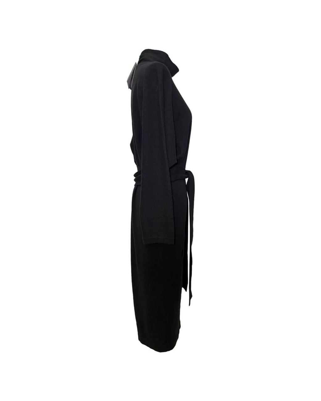 Tom Ford Black Preloved Cutout Turtleneck Midi Dress