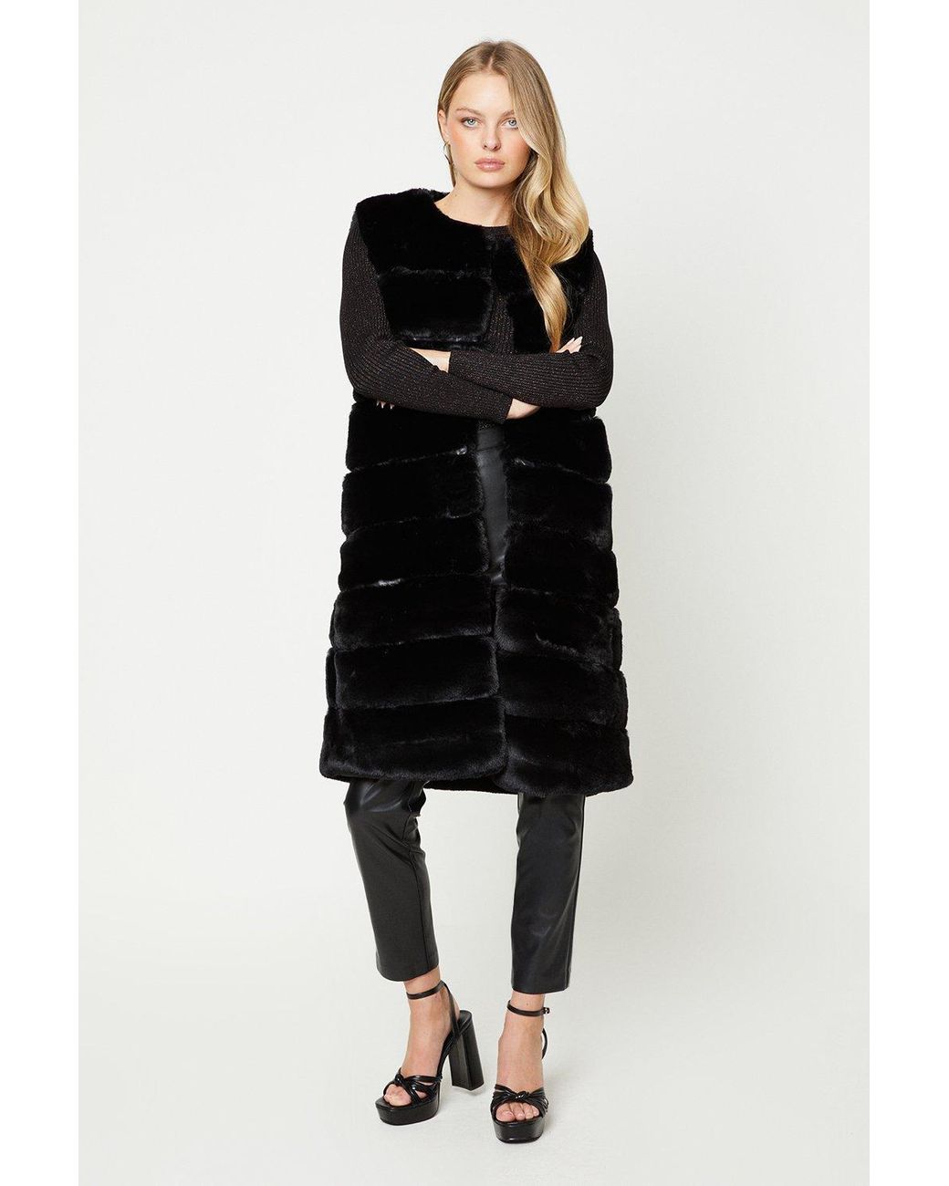 Faux fur clearance gilet oasis