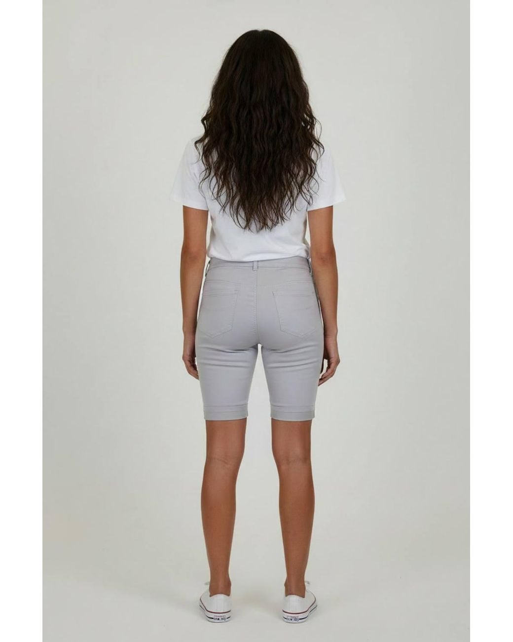 Paulo Due Gray Chino Bermuda Shorts