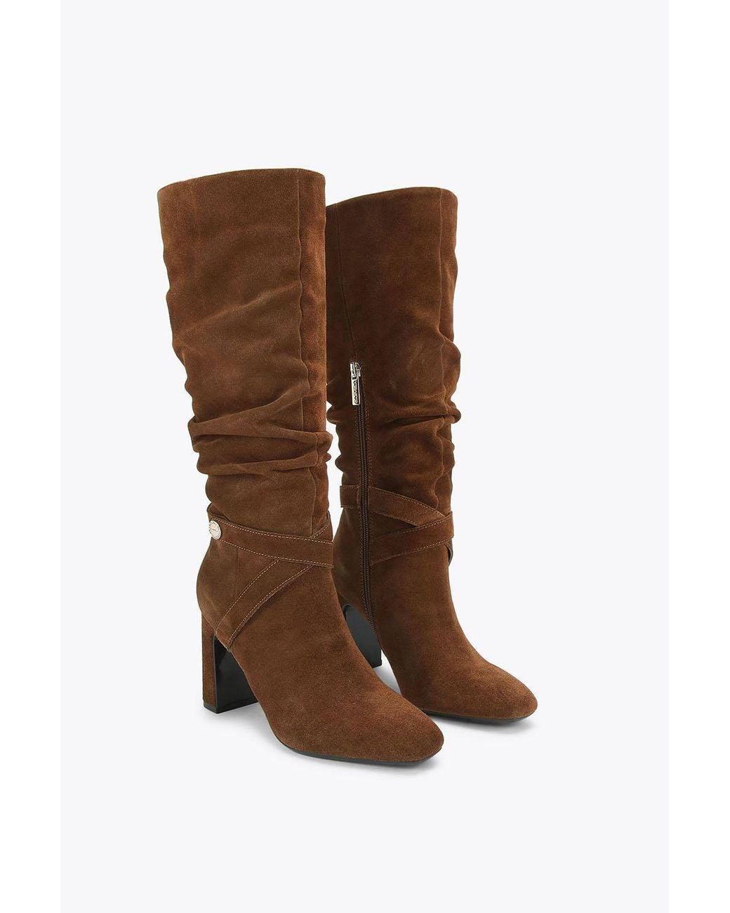 Carvela Kurt Geiger Brown 'Jackpot Slouch Knee' Suede Boots