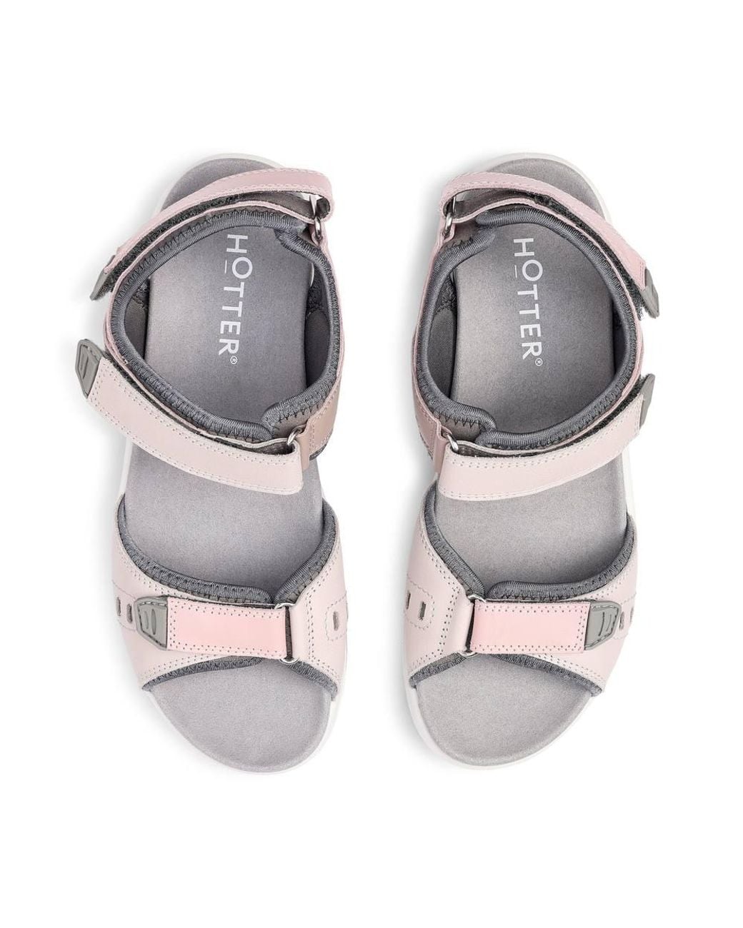Hotter White Wide 'Walk Ii' Sandals