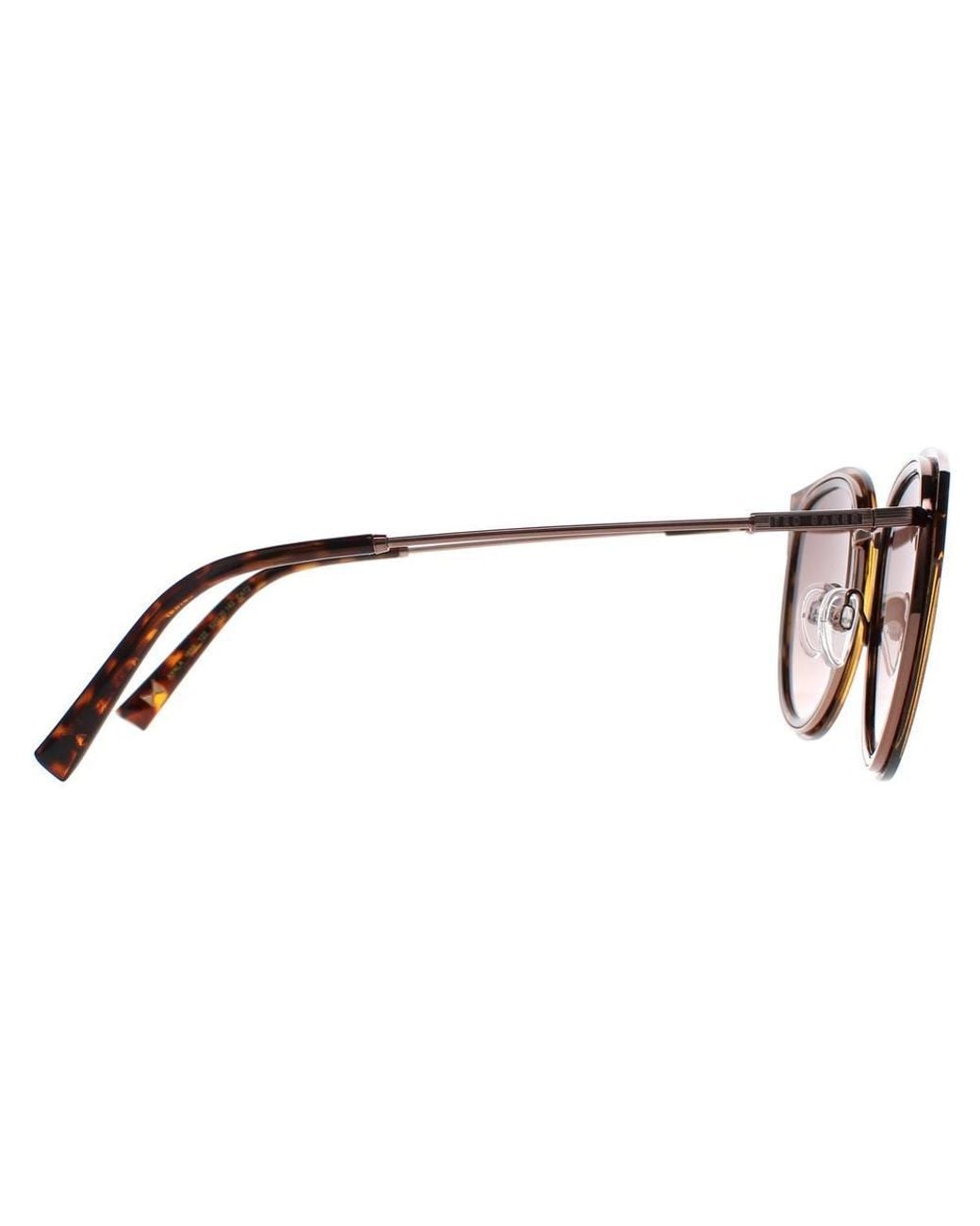 Ted Baker Brown Cat Eye Havana Gradient Tb1659 Ayala Sunglasses