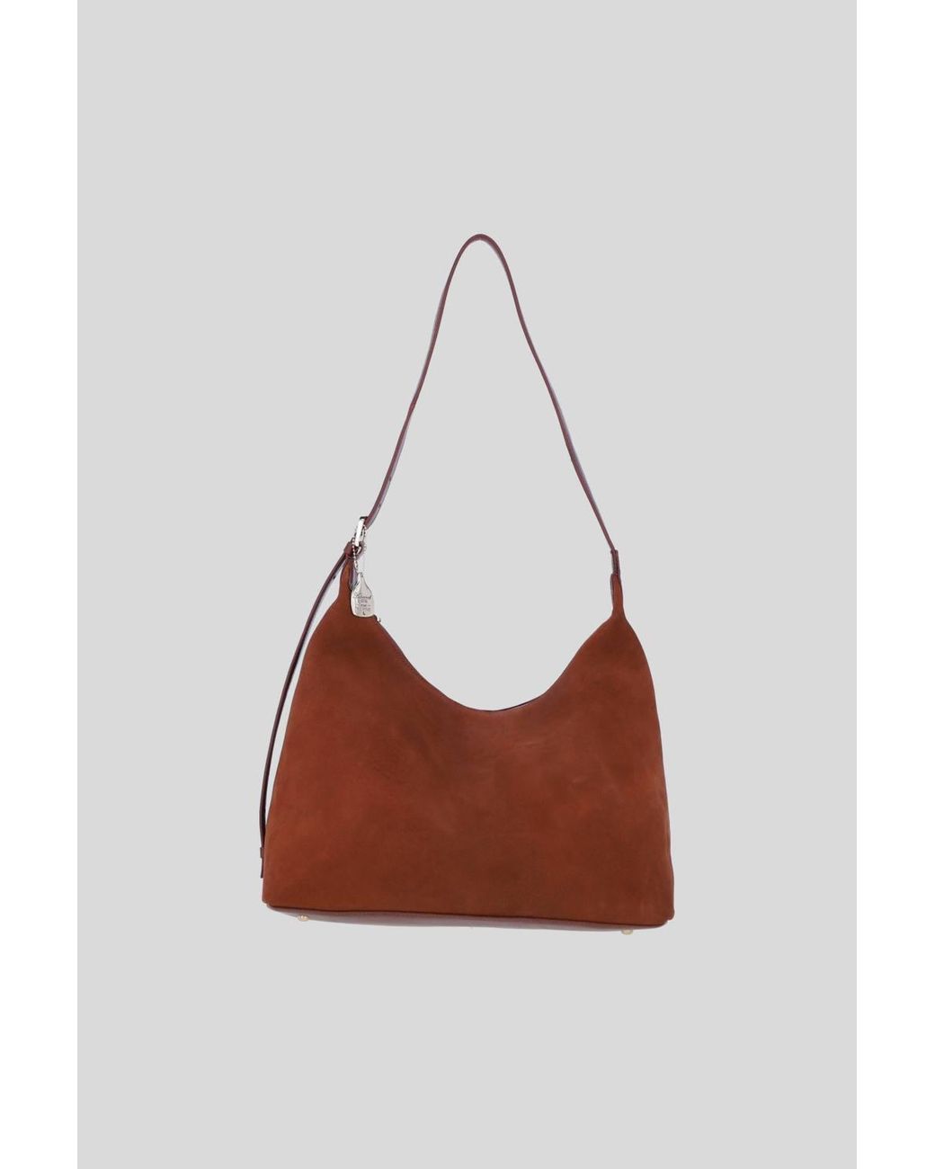 Ashwood Leather White Genuine Leather & Suede Shoulder Bag With Adjustable Strap