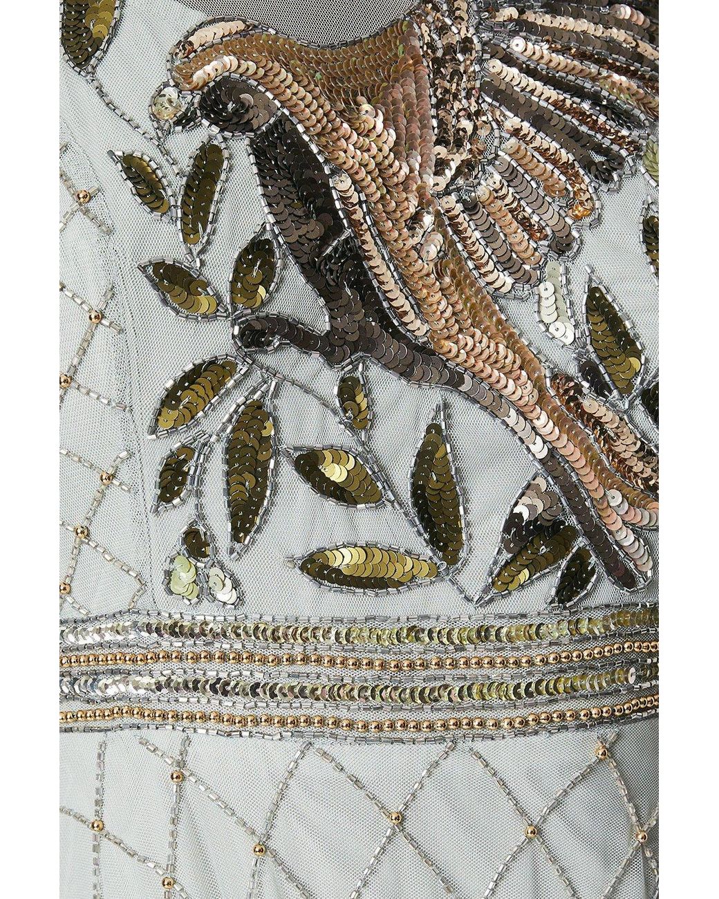 Coast Gray The Collector Hand Embellished Maxi Dress